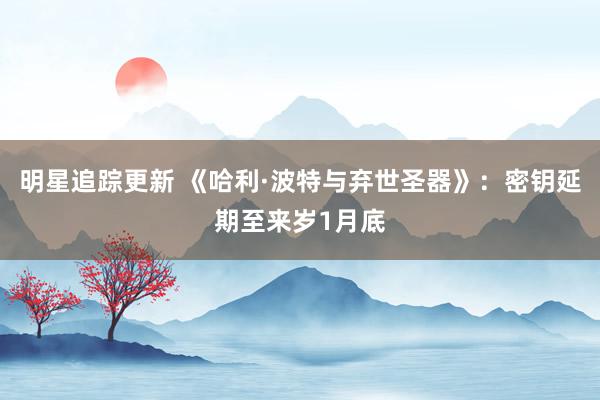 明星追踪更新 《哈利·波特与弃世圣器》：密钥延期至来岁1月底