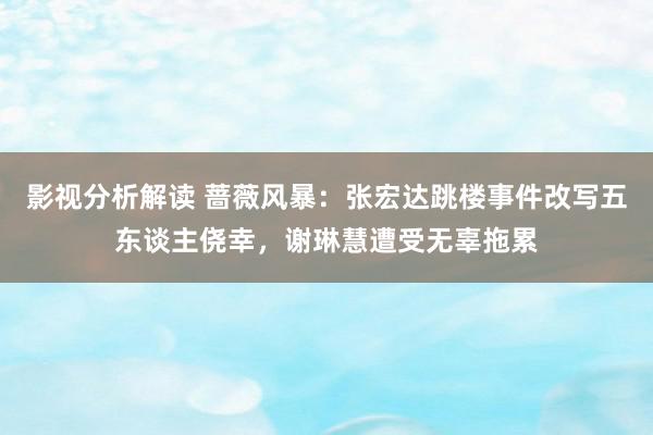 影视分析解读 蔷薇风暴：张宏达跳楼事件改写五东谈主侥幸，谢琳慧遭受无辜拖累